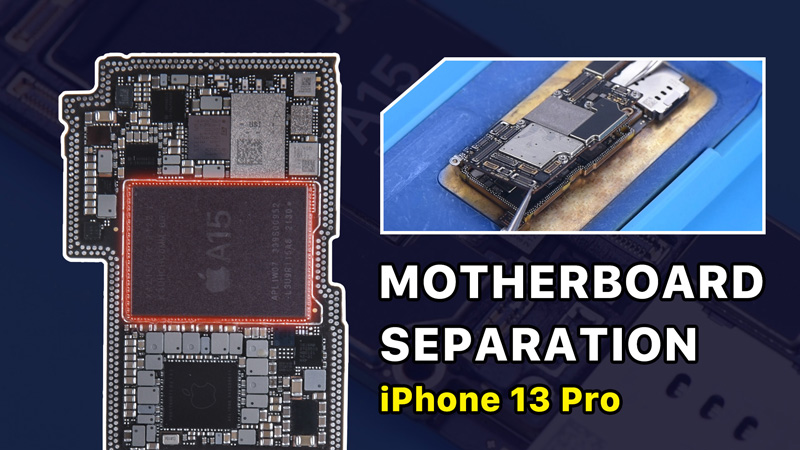 Séparation de la carte mère de l'iPhone 13 Pro