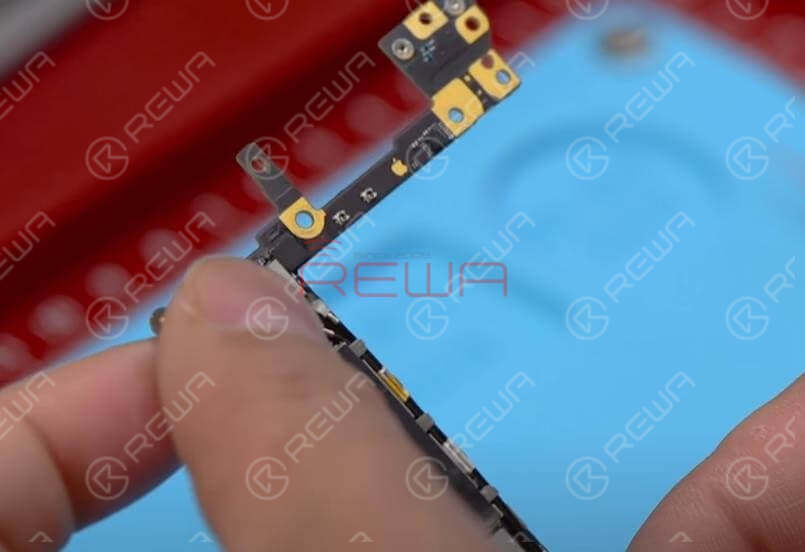 Remove the display assembly and take out the logic board. Touch the logic board with the spare hand. A sensation of burning can be experienced on area from the power chip to WiFi module. So we can confirm the possible fault area now.