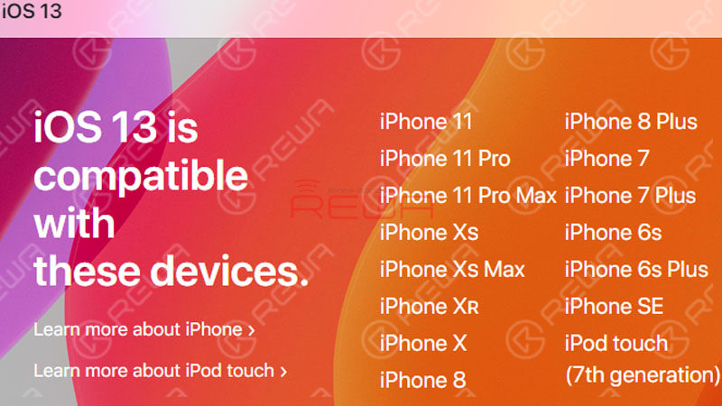 iOS 13 Compatible iPhone 