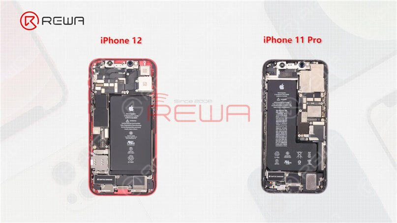 By contrast, the U.S. version iPhone will feature an extra mmWave antenna while the motherboard will have an additional mmWave antenna connector seat. In addition to differences in the outer look, the layout of the three motherboards is also different. The motherboard of the iPhone 12 is placed on the left while the motherboard of the iPhone 11 and iPhone 11 Pro is placed on the right.
