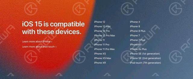 iOS 15 supported devices