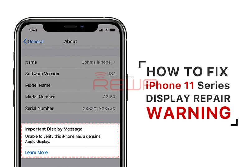 iPhone 11 Series Non-Genuine Screen Warning 100% Fix