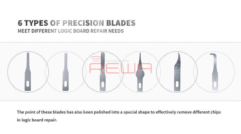 REWA Selected Wooden Handle Blade Set For Logic Board Chip Removing