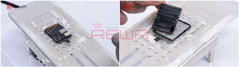 Next, separate the glass with Cutting Wire. Pull the Cutting Wire slowly and the glass is successfully separated.