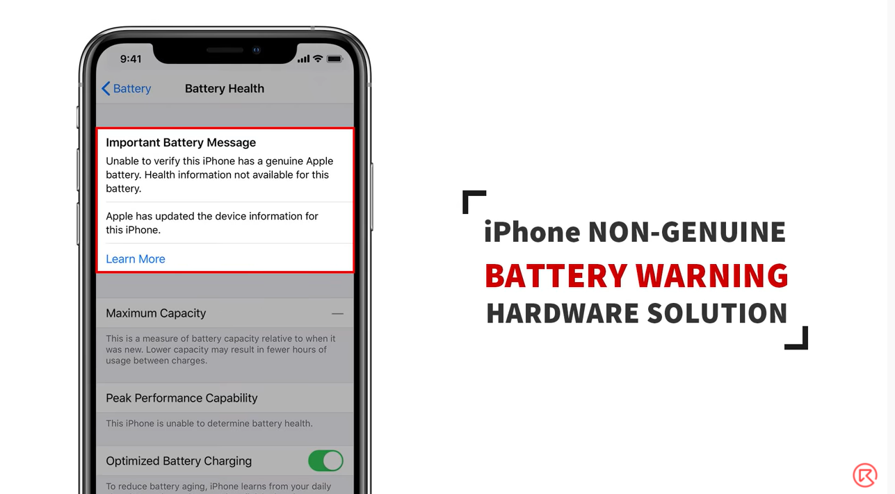 Non-Genuine Battery Warning / Important Battery Message 100% Fix (iPhone XS And Above Models)